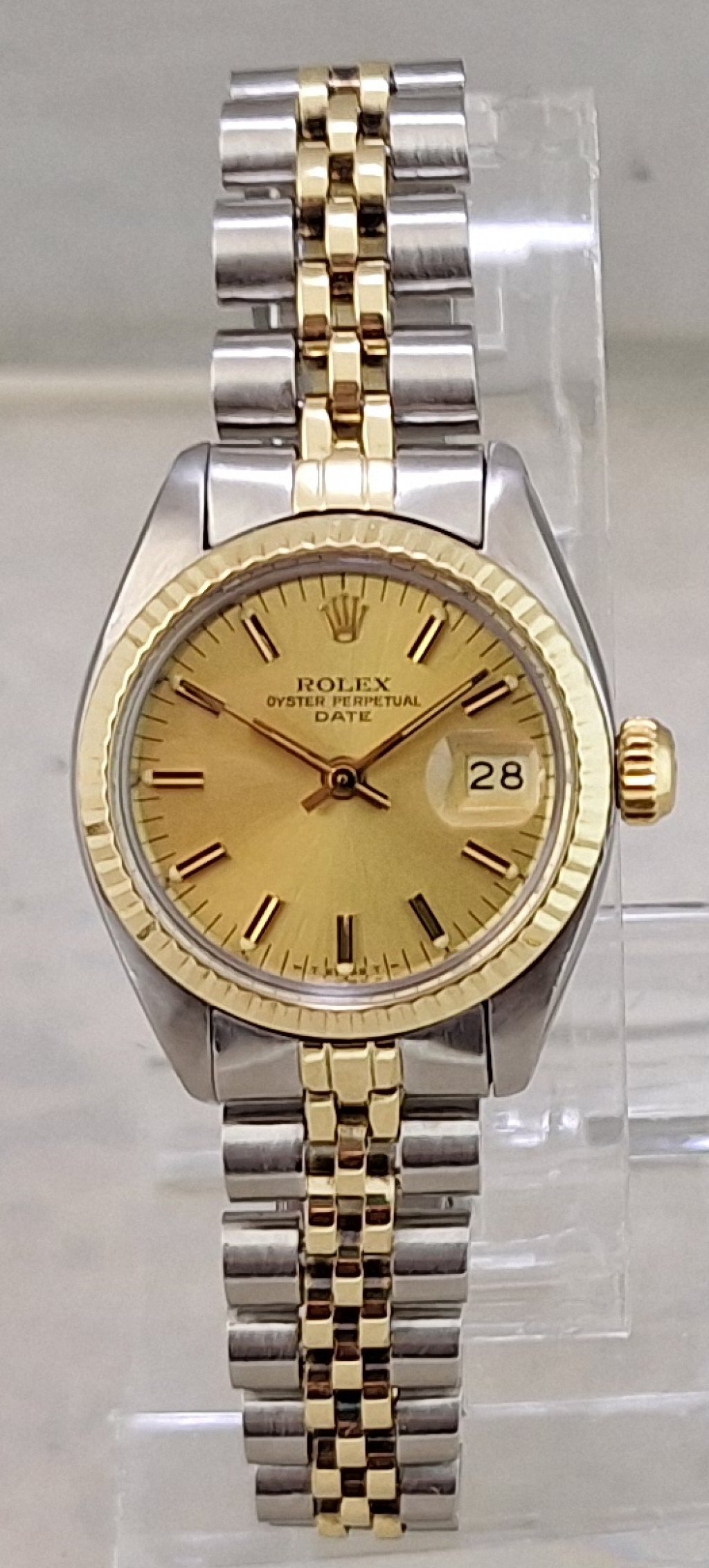 Rolex Oyster Perpetual Ladies 14k/ss Gold Watch Orig Box and
